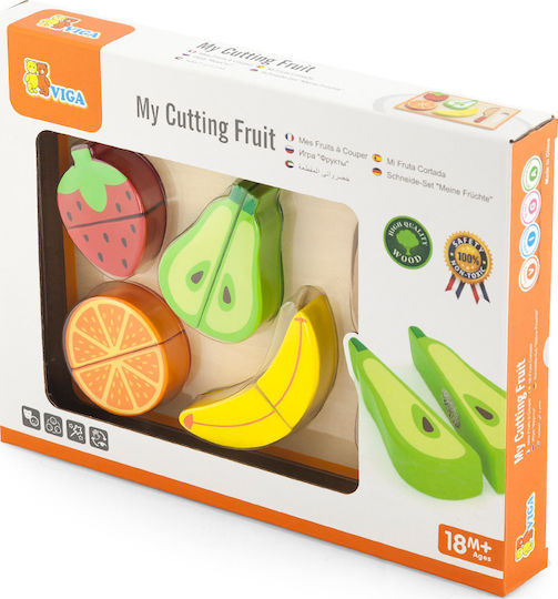 Viga Toys My Cutting Fruit από Ξύλο για 1+ Ετών 6τμχ