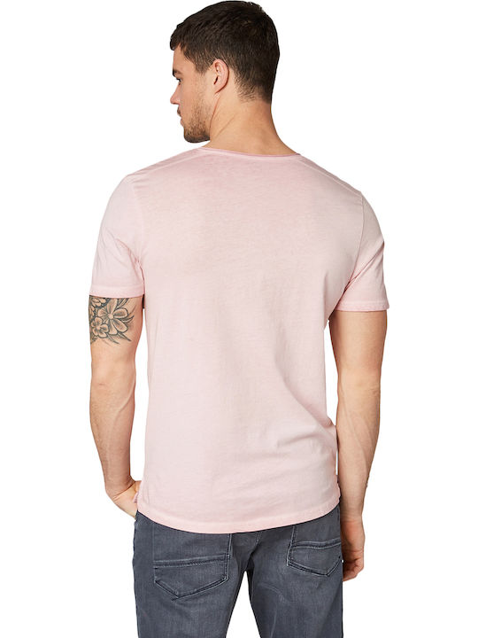 Tom Tailor Men's Short Sleeve T-shirt Pink 1009938-11055