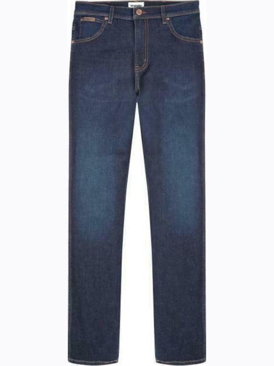 Lucky Star Men's Jeans Pants Elastic with Slim Straight Fit Navy Blue