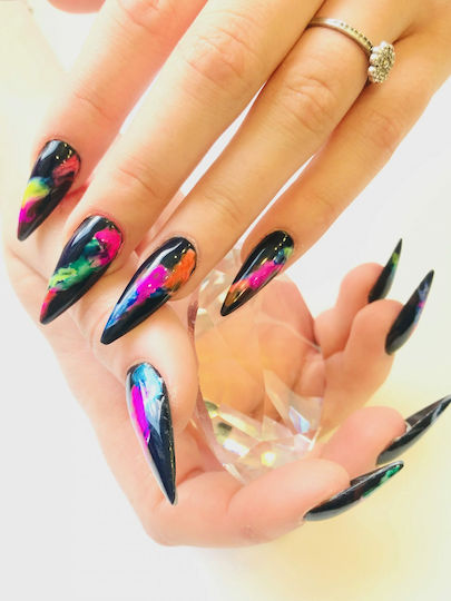 Nail Cocktail Aquarelle Χρώματα Ζωγραφικής για Νύχια 11 Black Marble σε Μαύρο Χρώμα