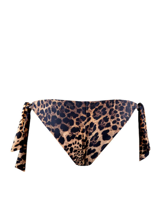 Rock Club BP-3077 Bikini Brasilien mit Schnürchen Tierdruck BP3077