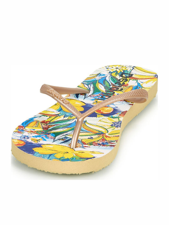 Tropicuban Frauen Flip Flops in Gelb Farbe