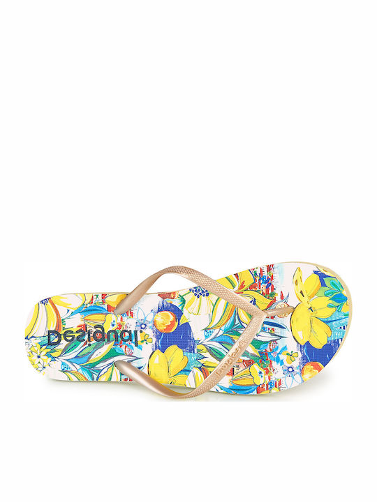 Tropicuban Frauen Flip Flops in Gelb Farbe