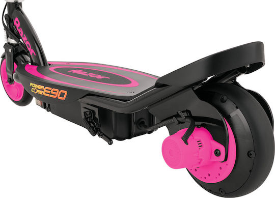 Razor Power Core E90 Pink Ηλεκτρικό Παιδικό Πατίνι με 16km/h Max Ταχύτητα και 21km Αυτονομία σε Ροζ Χρώμα