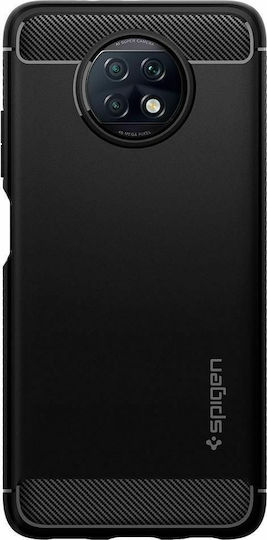 Spigen Rugged Armor Back Cover Σιλικόνης Μαύρο (Redmi Note 9T)
