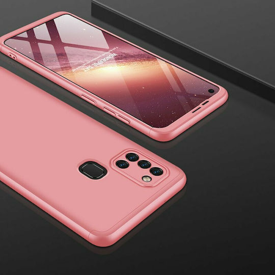 GKK 360 Full Cover Πλαστικό Ροζ Χρυσό (Galaxy A21s)