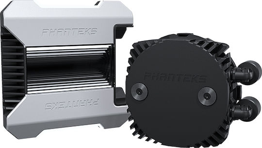 Phanteks Glacier One 240 MPH Wasserkühlung für Prozessor Doppelter Ventilator 120mm für Sockel AM4/1200/115x mit RGB Beleuchtung Weiß