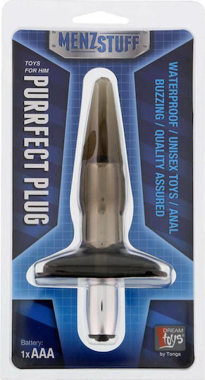 Dream Toys MenzStuff Purrfect Plug Anal Plug mit Vibration Gray 9.5cm