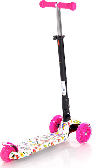 Lorelli Kids Scooter Foldable Rapid 3-Wheel for 5+ Years Pink
