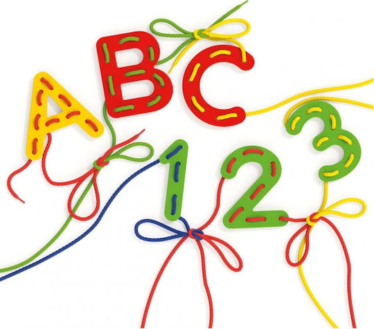 Quercetti Lacing ABC & 123 Εκπαιδευτικό Παιχνίδι Γνώσεων για 3-7 Ετών