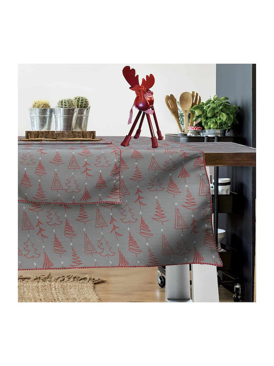 Das Home Christmas Tablecloth Runner Fabric Gray L140xW50cm 1pcs 42750140551