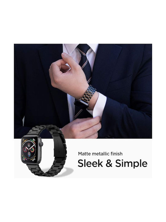 Spigen Modern Fit Λουράκι Ανοξείδωτο Ατσάλι Μαύρο (Apple Watch 44/45/46mm/Ultra 49mm)
