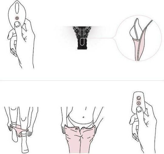 Easytoys PantyRebel Vibrating BoyShort Vibrator for Couples with Remote Control Black