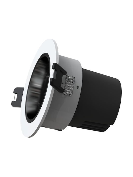 Yeelight Mesh Spotlight M2 Round Metallic Recessed Spot with Integrated LED and Warm White Light 5W 350lm 30° White 9.3x9.3cm. 1pcs