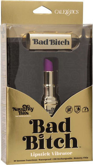 Calexotics Bad Bitch Lipstick Vibrator Recharge Vibrator Bullet 7.5cm Gold / Purple