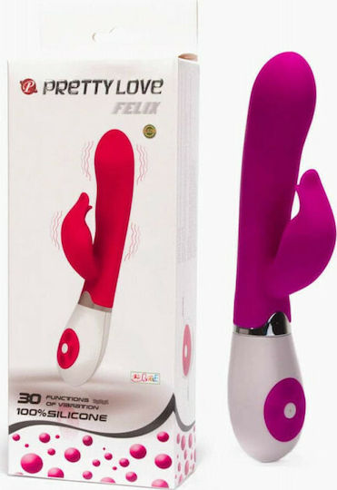 Pretty Love Felix Vibrator Rabbit 20.5cm Purple