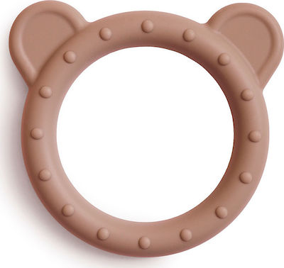 Mushie Bear Teething Ring made of Silicone for 0 m+ 1pcs