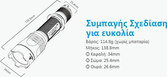 XTAR LED IPX8 с Максимална Яркост 1500лм TZ28 Full Set