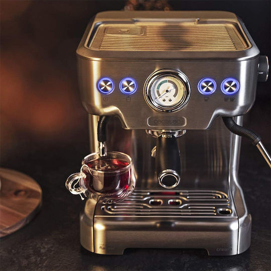 Cecotec Power Espresso 20 Barista Pro Αυτόματη Μηχανή Espresso 2900W Πίεσης 20bar Ασημί 01577