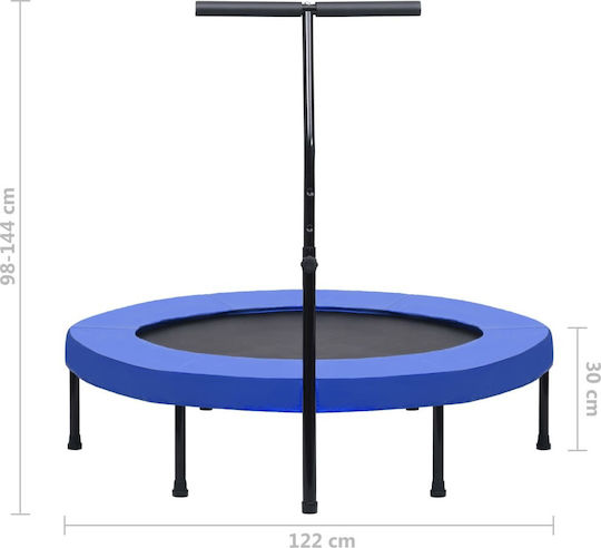 vidaXL Trampoline Gymnastics Diameter 122cm with Handle Blue