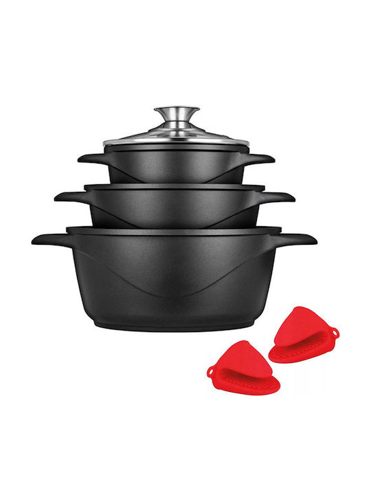 Smile Töpfe Set Black 8Stück