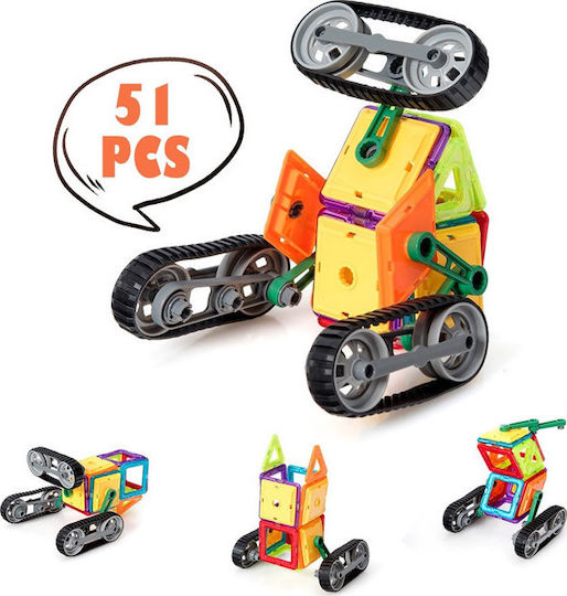 Costway Magnetic Construction Toy Vehicle Building Set for Children Aged 3+
