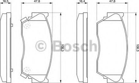 Bosch Σετ Τακάκια Εμπρός 4τμχ για Nissan 100 NX / Pulsar / Sunny