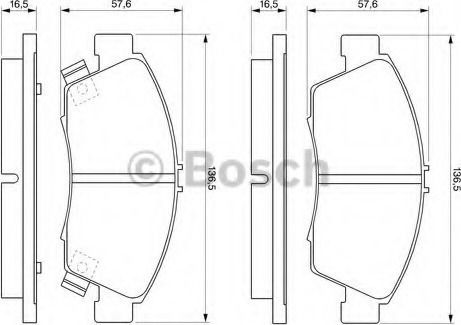Bosch Brake Pad Front 4pcs for Honda Civic Honda