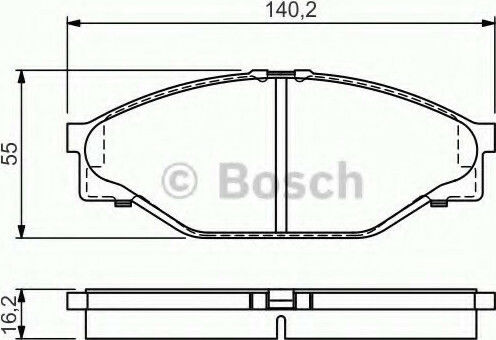 Bosch Brake Pad Front 4pcs for Toyota Dyna / Hiace / Hilux