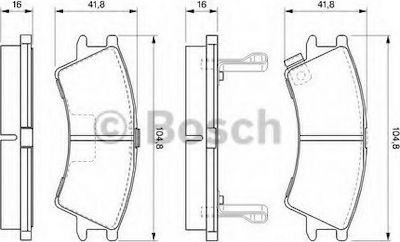 Bosch Front Brake Pad for Hyundai Atos 4pcs