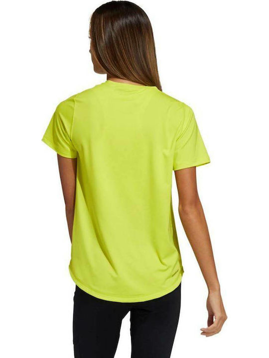 Adidas Tech Badge of Sports Women's Athletic T-shirt Fast Drying Yellow