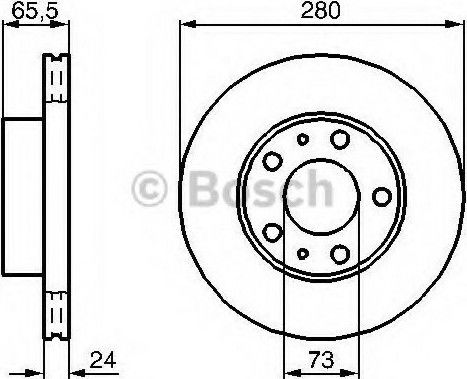 Bosch Brake Discs Front 2pcs for Citroen Jumper Fiat Ducato Peugeot Boxer