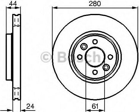 Bosch Σετ Δισκόπλακες Εμπρός 2τμχ για Renault Clio / Kangoo / Laguna / Megane / Twingo