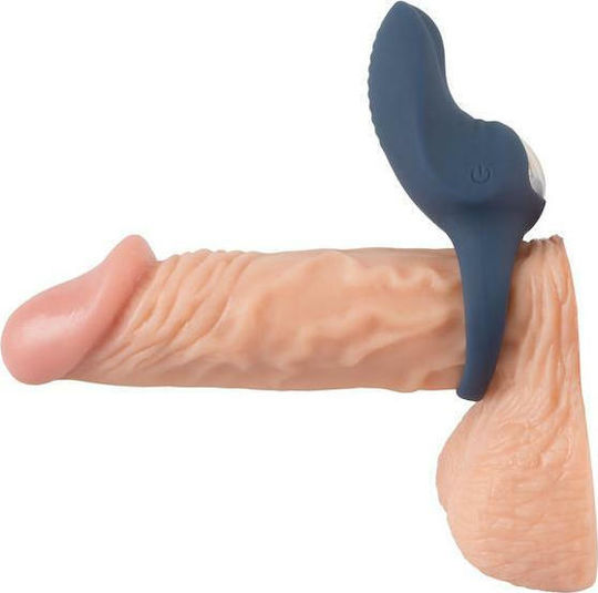 You2Toys Rechargeable Silicone Vibrating Ring Vibrating Cock Ring Cock Silicon Albastru