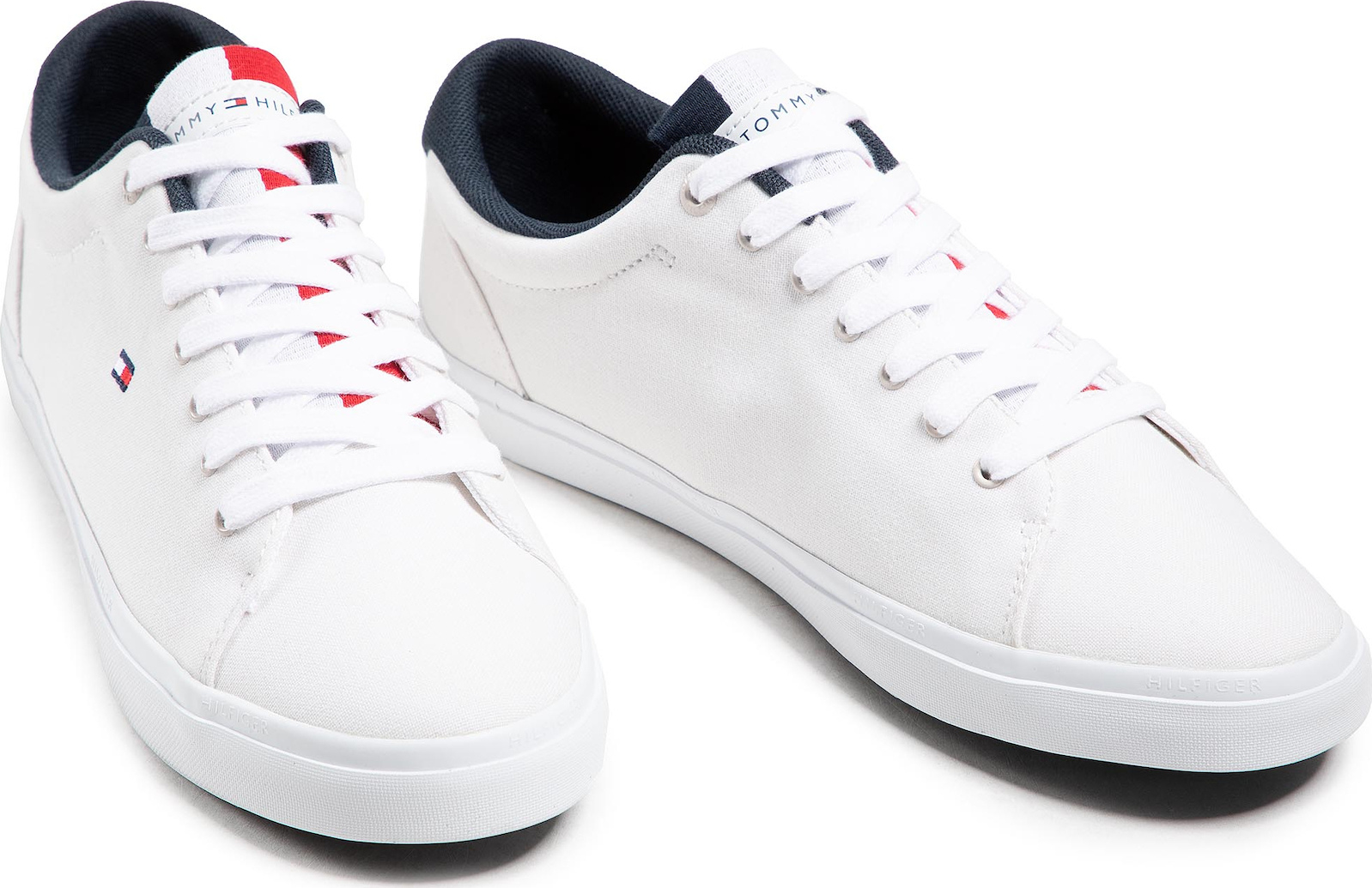 essential vulcanised leather trainers