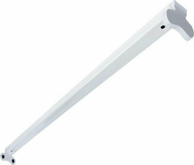 Elvhx Single-Ended Lighting Batten T8 with 2 Slots for LED Bulbs 150cm