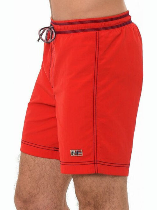 Villa Solid New Men's Swimwear Shorts Red