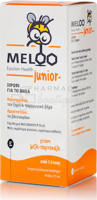 Epsilon Health Meloo Junior Μέλι Πορτοκάλι Sirop pentru Copii pentru Tuse Uscată și Productivă Miere și Portocală 175ml