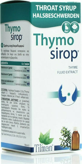 Tilman Thymo Σιρόπι για Παιδιά & Ενήλικες για Παραγωγικό Βήχα Χωρίς Ζάχαρη & Γλουτένη 150ml 55gr