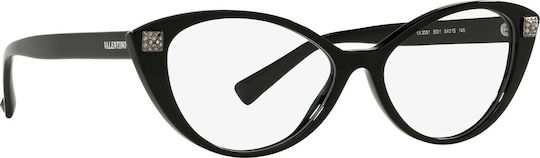 Valentino Rame Ochelari Pentru Femei Acetat Structură Scheletică Fluture Negru VA3061 5001
