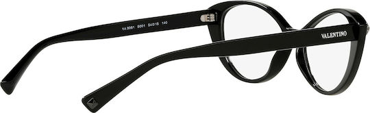Valentino Rame Ochelari Pentru Femei Acetat Structură Scheletică Fluture Negru VA3061 5001