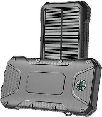 4Smarts TitanPack Slim Solar Power Bank 20000mAh 10W cu 4 Porturi USB-A și Port USB-C Negru