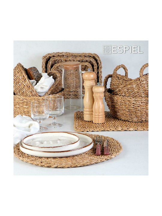 Espiel Placemat Wicker Brown 40x30cm 1pcs