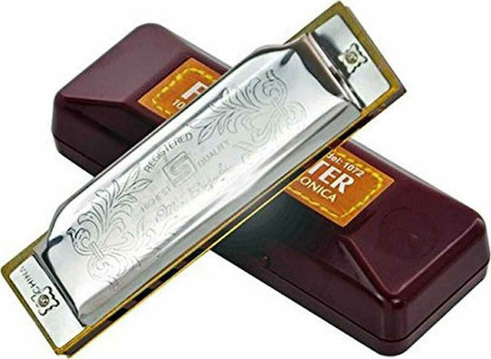 Suzuki Διατονική Φυσαρμόνικα Folkmaster Harmonica Τονικότητας B (Si) Ματζόρε