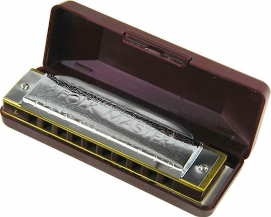 Suzuki Διατονική Φυσαρμόνικα Folkmaster Harmonica Τονικότητας B (Si) Ματζόρε