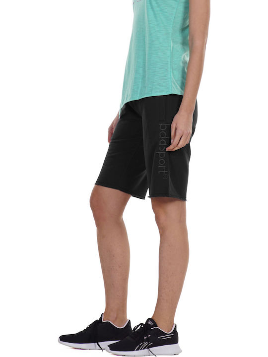 Women's Sporty Bermuda Shorts Terry Black