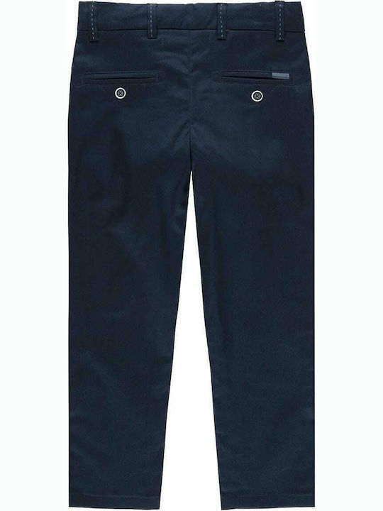 Boboli Boys Fabric Chino Trouser Navy Blue