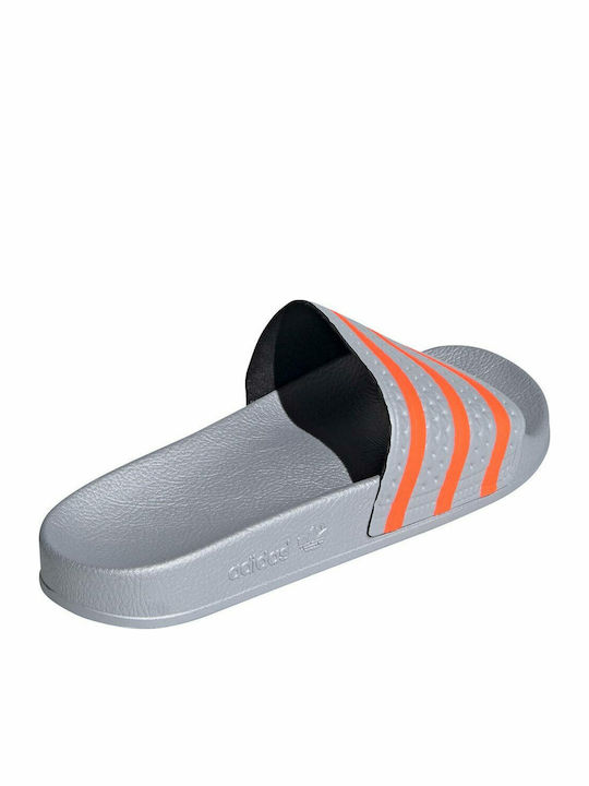 Adilette Men's Slides Halo Silver / Solar Red