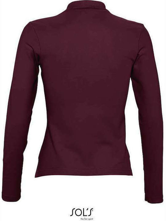 Sol's Podium Women's Long Sleeve Promotional Blouse Burgundy