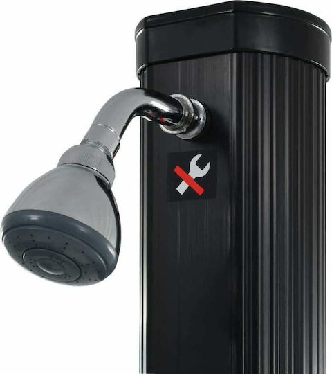 vidaXL Ντουζιέρα Πισίνας Ηλιακή από PVC 23x15εκ. Μαύρη 91719